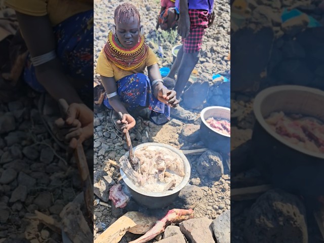 Turkana Ways of Preparing Meat #shortsfeed #africa