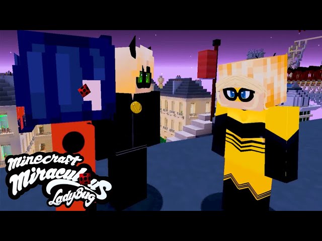 Minecraft MIRACULOUS 🐞 QUEEN BEE TEAMWORK! 🐞 Ladybug and Cat Noir in Minecraft / Animation