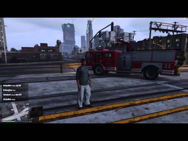Grand Theft Auto V -Train vs Firetruck