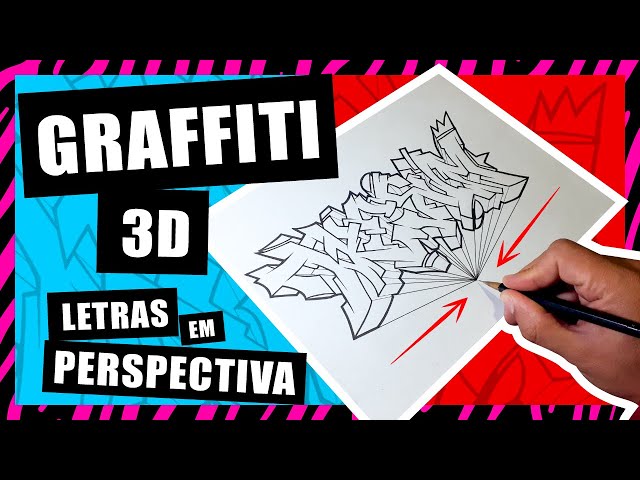 🟦🟥 Como Fazer Graffiti 3D - Letras em Perspectiva - Super Fácil 👌