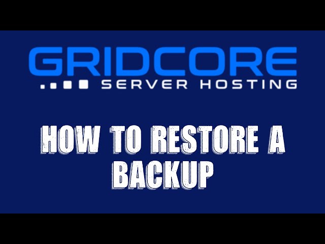How to restore my Palworld backup - Grid Core Servers