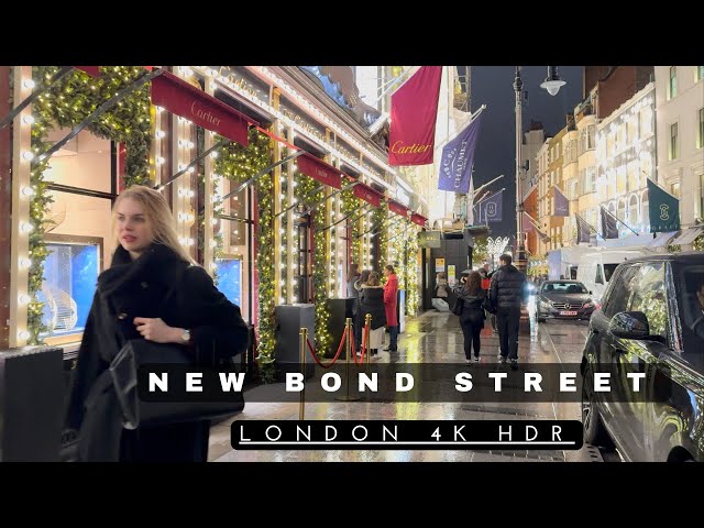 Christmas Elegance on New Bond Street: Luxury, Lights and London Rain! ☔✨