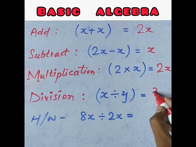 basic algebra #shorts