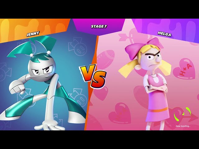 Nickelodeon All-Star Brawl (Arcade Mode - Very Hard) (DLC) Jenny Gameplay