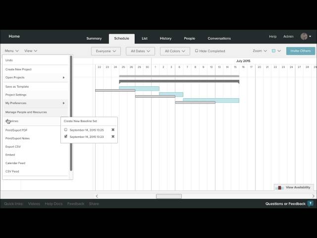 How To Keep Your Project On Time and On Budget with Baselines in TeamGantt
