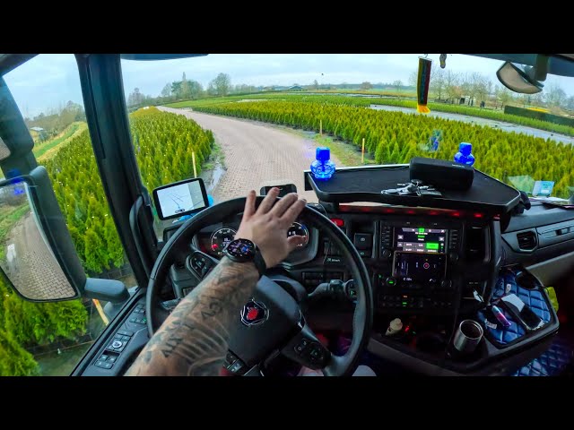 POV Truck Driving 🇳🇱 Scania R500 Netherlands Lovely Clients And Beautiful Country ASMR 4k New Gopro