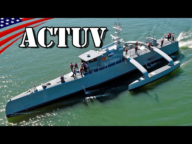 Anti-Submarine Warfare Continuous Trail Unmanned Vessel (ACTUV) Sea Hunter - US Navy New Type Vessel
