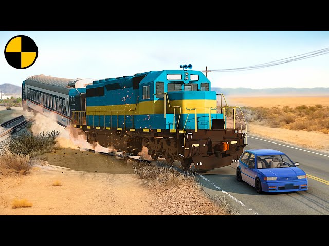 Trains and Car Сrashes #4 😱 BeamNG.Drive