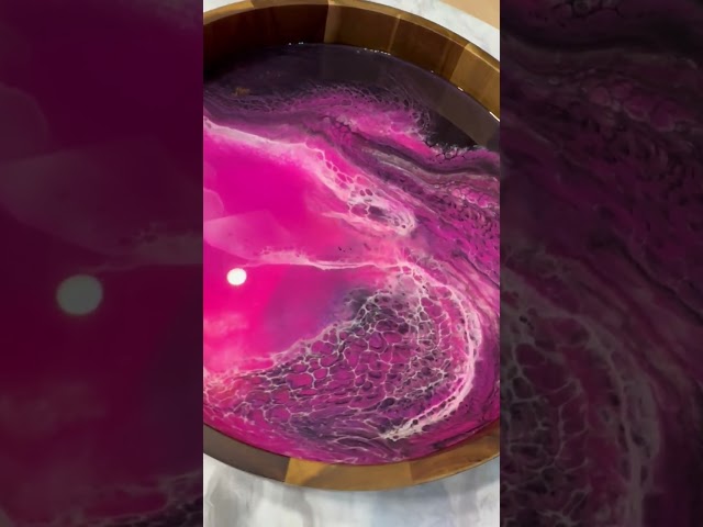 Amazing Results with Pink Dirty Pour Resin Tray! #SHORTS