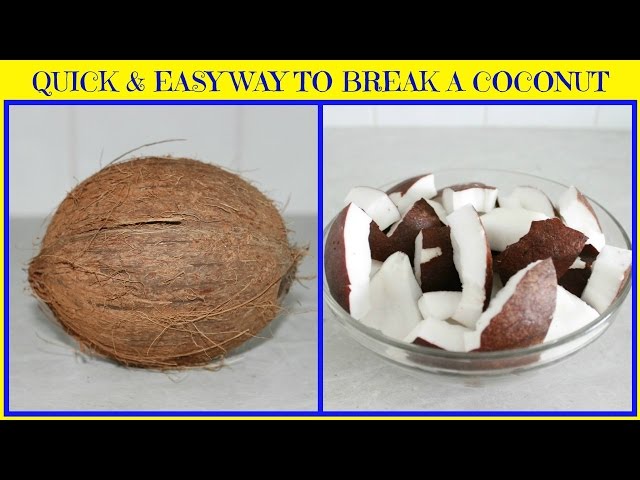 How to Crack a Coconut | Break a Coconut Quickly and Easily I Yummieliciouz Food Recipes