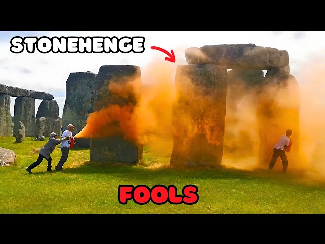 Woke Fools VANDALIZE A 5,000 Year Old Monument