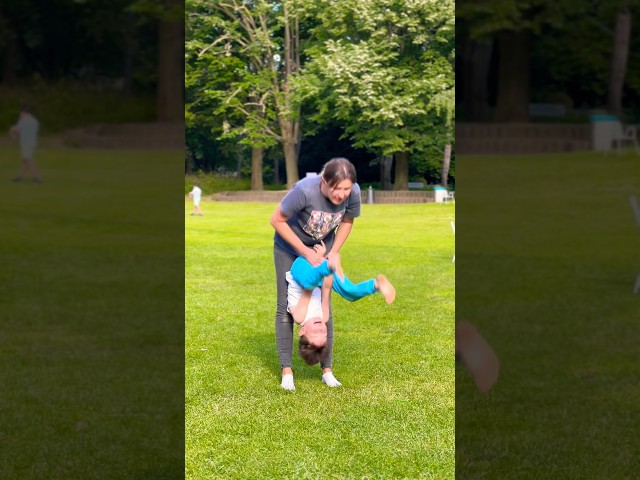 Fun Acrobatics with Mom - Kevin & Theo #shorts #fun #kevinundtheo