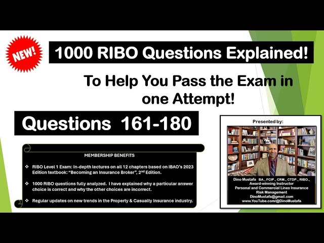 RIBO Questions Explained (Questions 161-180)