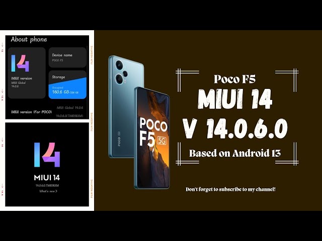 MIUI 14 v14.0.6.0 for Poco F5 | Global Stable Update | Android 13 | Techno Avnesh