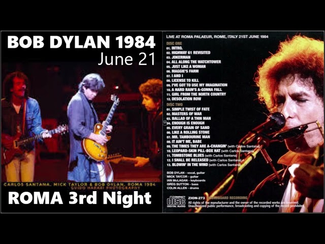 Bob Dylan - Rome, Italy 1984 (3rd Night) - Full Show