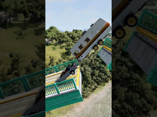 This bridge probably has a mind of its own-BeamNG.drive #beamngdrive #beamng