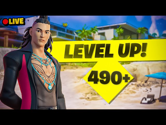 🔴LIVE - LEVEL 490+ Fortnite How To Level Up FAST in Chapter 4 Season 4