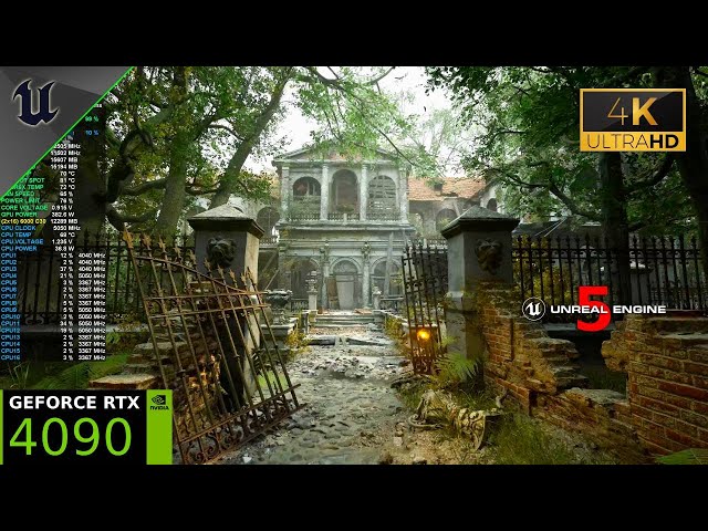 Unreal Engine 5 Abandoned Manor Tech Demo [4k] Nanite/Lumen | RTX 4090 | Ryzen 7 7800X3D