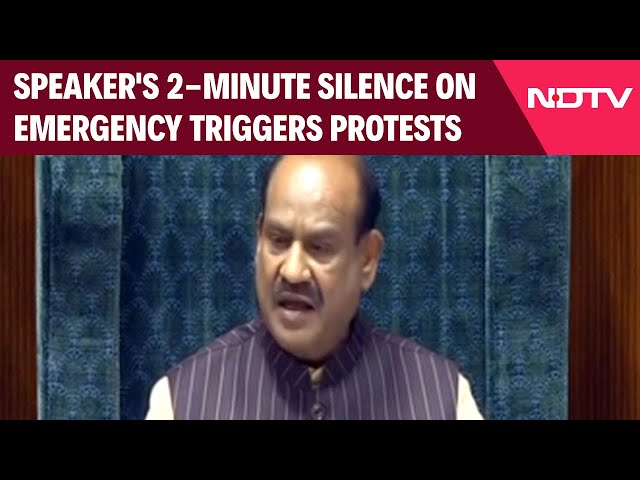 Lok Sabha News | Speaker's 2-Minute Silence On Emergency Triggers Protests, Adjournment