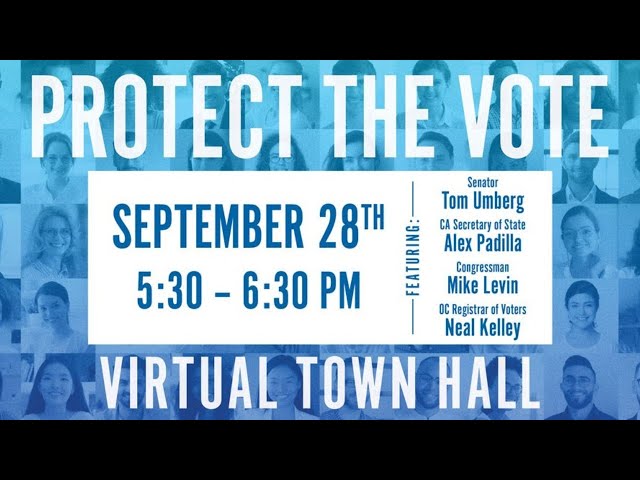 Sen. Umberg: Protect the Vote Virtual Town Hall