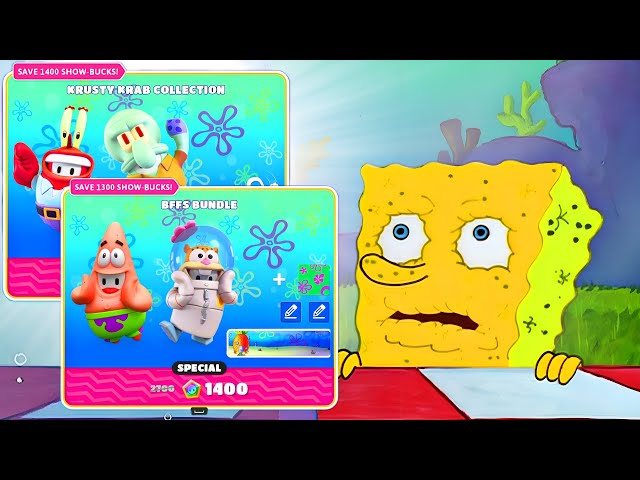 When you see the SpongeBob skins in Fall Guys!