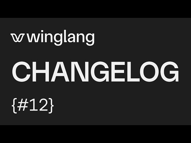 Winglang CHANGELOG #12