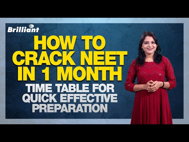 How To CRACK NEET In One Month | Time Table For Effective Preparation | Mayarani CS