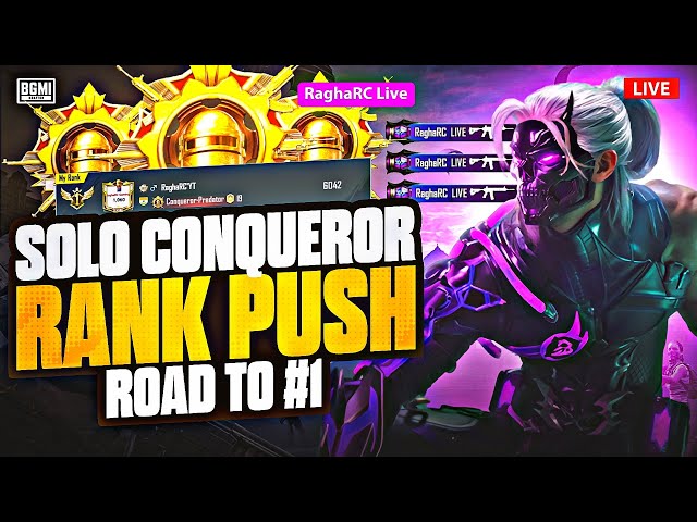 SOLO CONQUEROR LIVE RANK PUSH |AceTo Conqueror |New ModeMechaFusion High Plus Tips&Tricks#bgmi#live