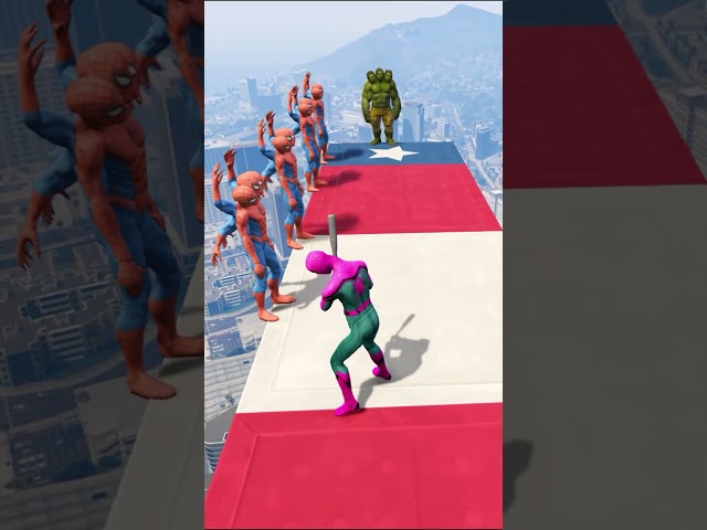 GTA 5 Epic Ragdolls | Spider-Man Minions Jumps / Fails ep#156 #shorts #gta #epicragdolls #gaming