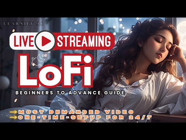 How to 24/7 Music Live Streaming on YouTube Free for LoFi Channel: Make Recording with OBS studio
