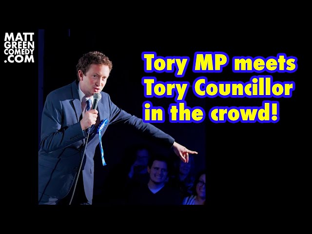 Tory MP meets Tory Councillor in the crowd!