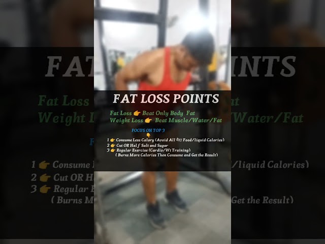 TOP 3 Fat Loss Points 👆 #shorts #gym #fitness #diet #nutrition #bodybuilding