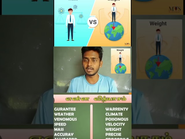 Mass and weight / #facts /#tamil / #information /#video