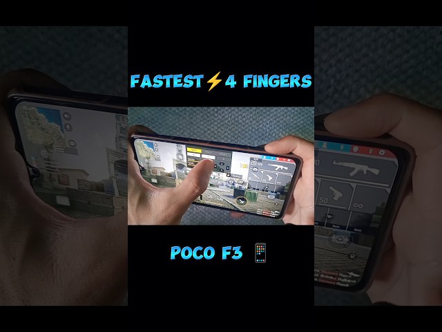 Skills ❌ Fire Button Size ✅ Fastest Mobile Player Handcam ⚡ 4 finger 🔥Poco F3 #MrToxic #shorts