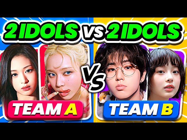 2 IDOLS vs 2 IDOLS: SAVE ONE TEAM ⚡️Save Two, Drop Two: Kpop idols - KPOP QUIZ 2024