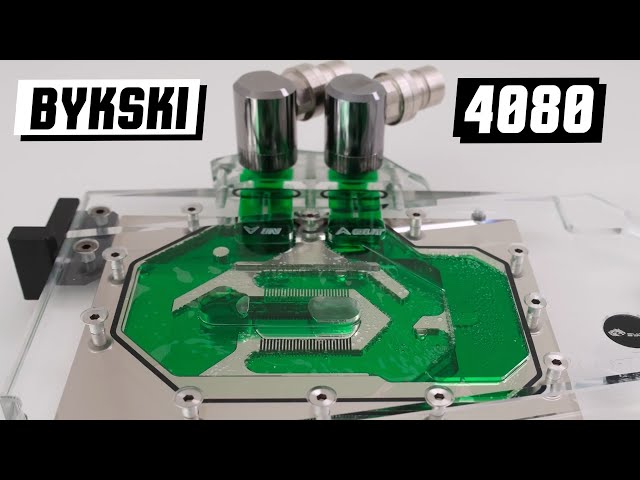 Bykski RTX 4080 ASUS TUF Water Block Thermals Installation Testing Undervolt Unbox Overclock PCB GPU