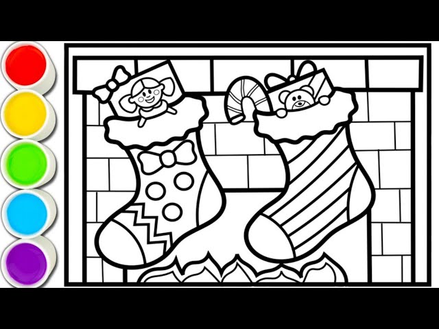 How to Paint STOCKING STUFFERS for KIDS Step by Step | Christmas Coloring