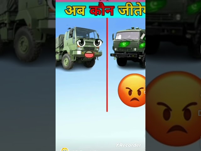 Indian army truck vs pakistan army truck