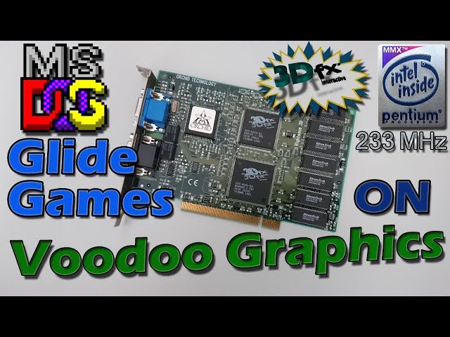 Pentium MMX 233 - 3dfx Voodoo Graphics running MS-DOS Games with 3dfx Glide support!