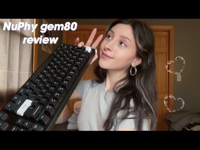 ASMR RELAXING KEYBOARD REVIEW ⌨️💠 unboxing the NuPhy gem80 keyboard kit, switches, typing ~