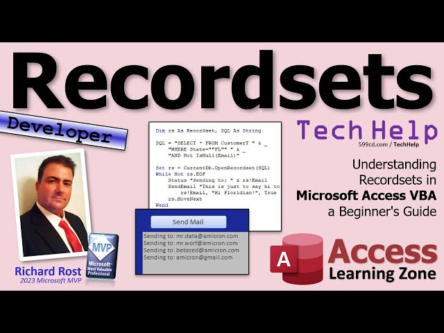 Understanding Recordsets in Microsoft Access VBA - a Beginner's Guide