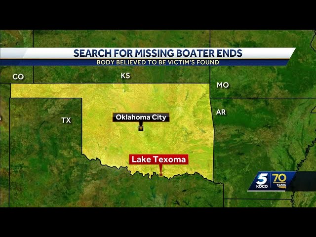 Search for missing boater ends after body recovered at Lake Texoma