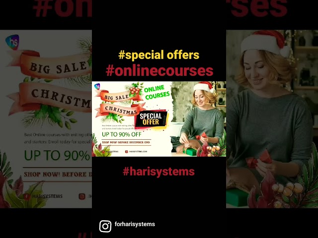 Special Offer in Online Courses #christmas #shorts #onlinecourses #pythonprojects #harisystems