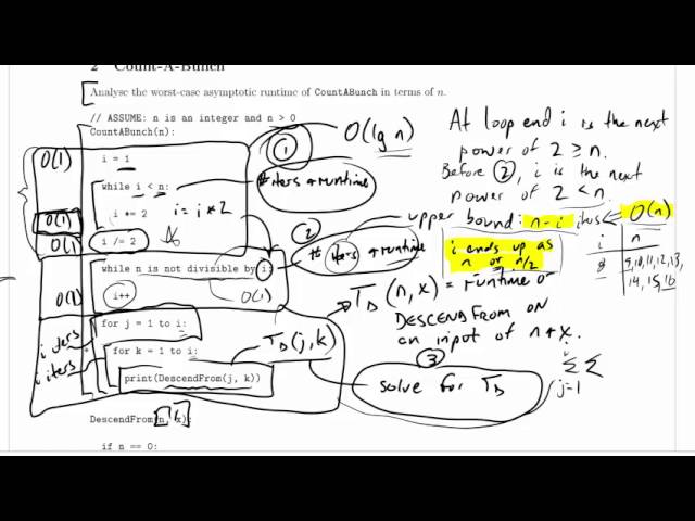 CPSC 320 Worked Example, Asymptotic Analysis: Setting Up a Summation for the Third Loop