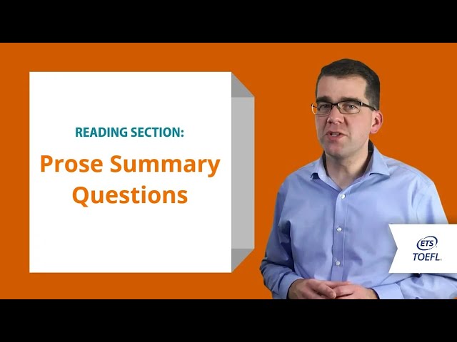 TOEFL iBT Reading Questions - Prose Summary │ Inside the TOEFL Test