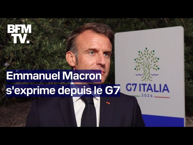 Législatives, alliances, dissolution.... Emmanuel Macron s'exprime depuis le G7