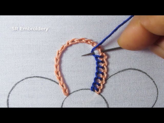 Modern Hand embroidery Flower Design Amazing Puffed Petal Flower Embroidery Easy Sewing Tutorial