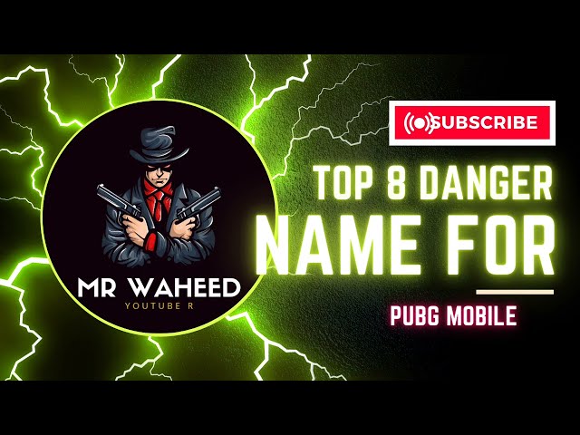top 8 dangerous name for pubg/gaming name attitude/for pubg lover/pubg game