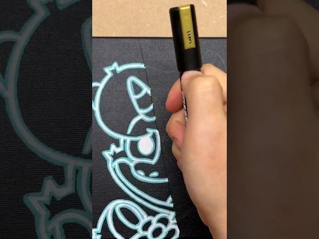 Drawing Crafty Corn in Glow(Neon) x Gold with POSCA | Poppy Playtime 3 Smiling Critters #shorts