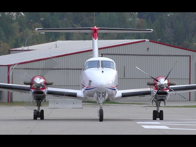 Beechcraft King Air 350 Engine Startup and Takeoff